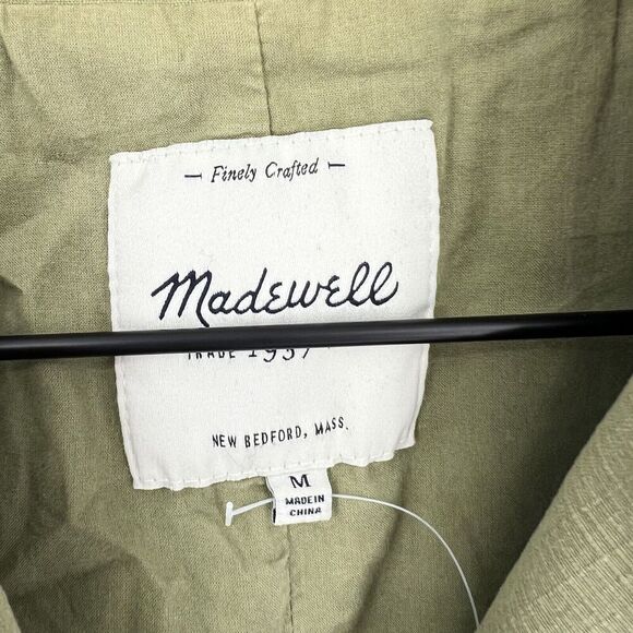 Madewell Womens Size Medium Army Green Military Style Vest 1/2 Zip - Picture 3 of 6